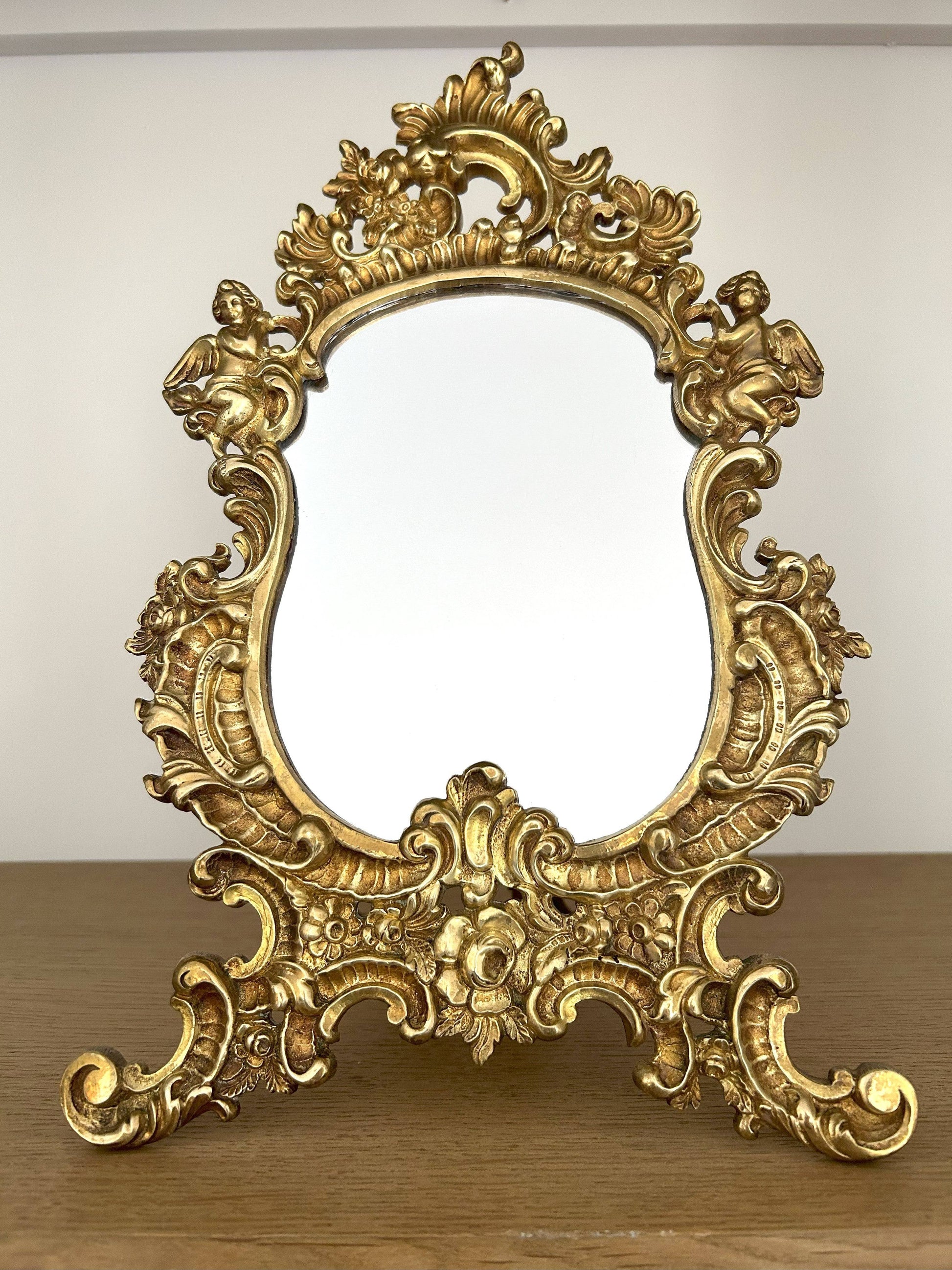 Miroir de table en bronze - La Brocanterie d'Estelle