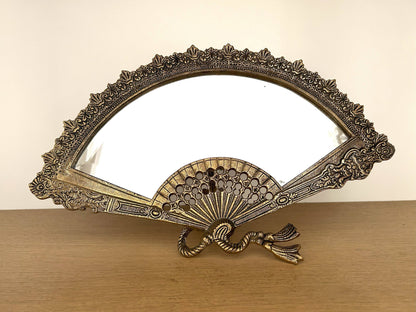 Miroir éventail en bronze verre biseauté - La Brocanterie d'Estelle