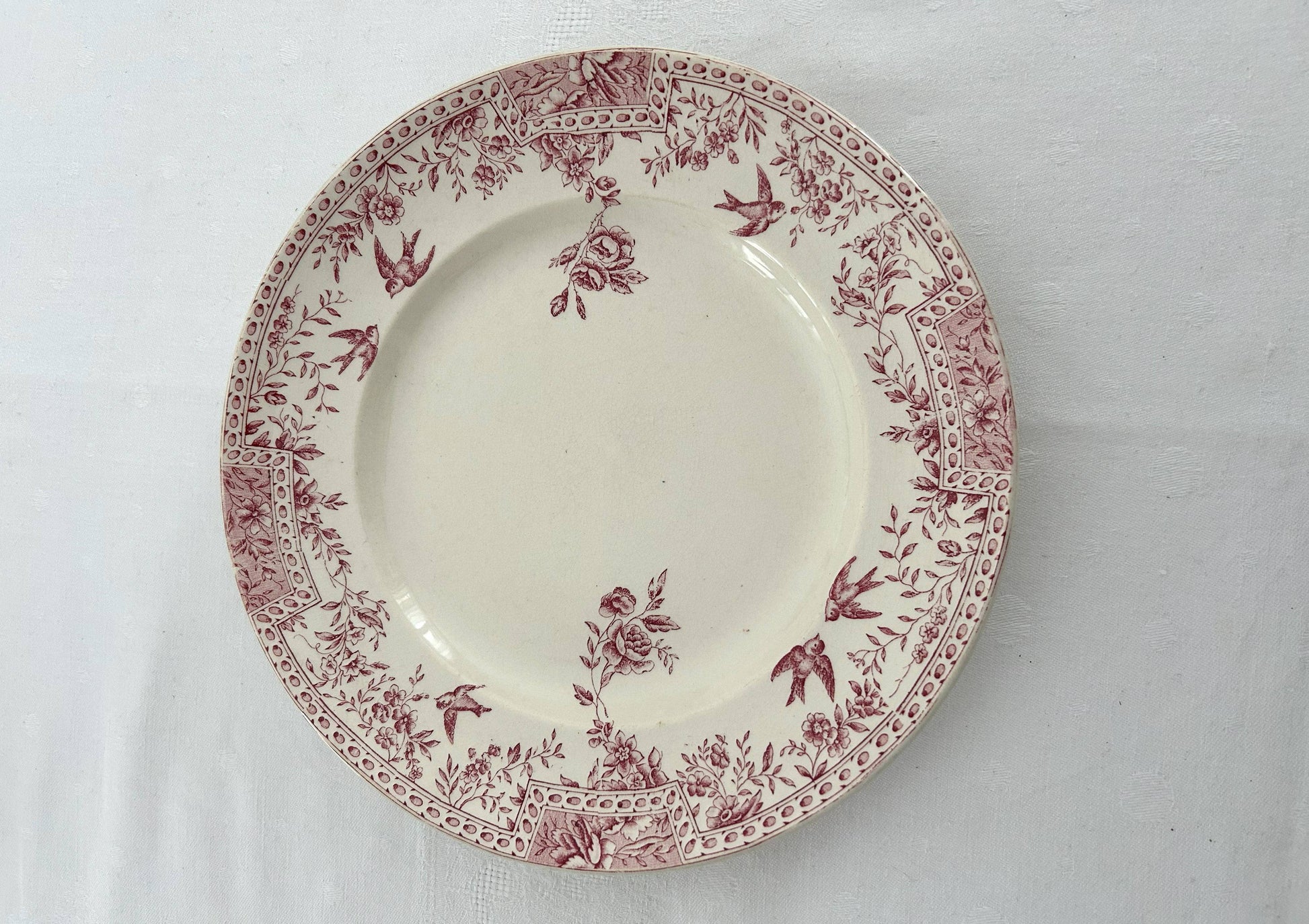 Plat rond - Céris - K&G Lunéville - La Brocanterie d'Estelle