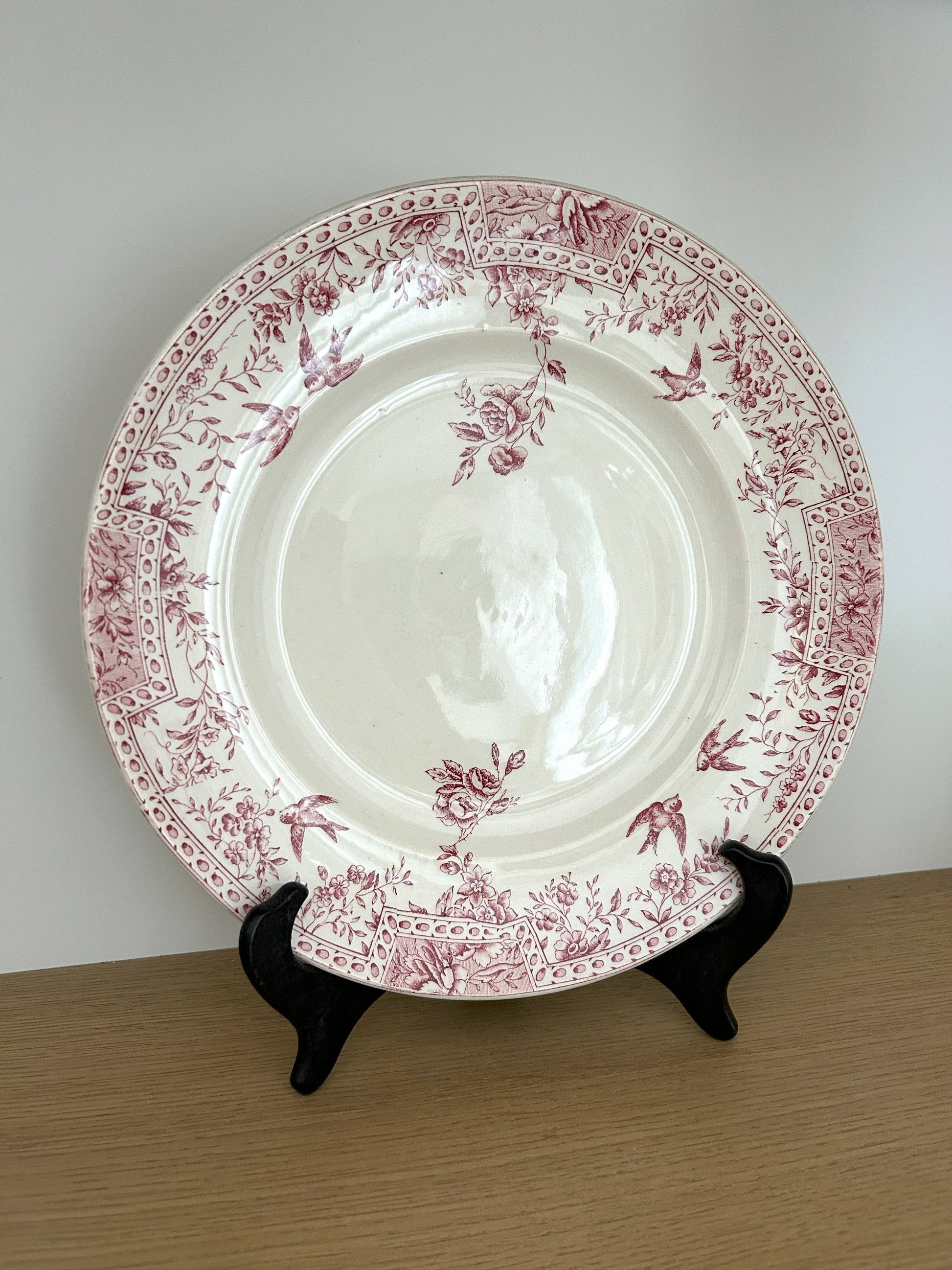 Plat rond - Céris - K&G Lunéville - La Brocanterie d'Estelle