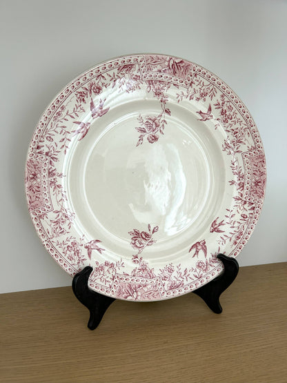 Plat rond - Céris - K&G Lunéville - La Brocanterie d'Estelle
