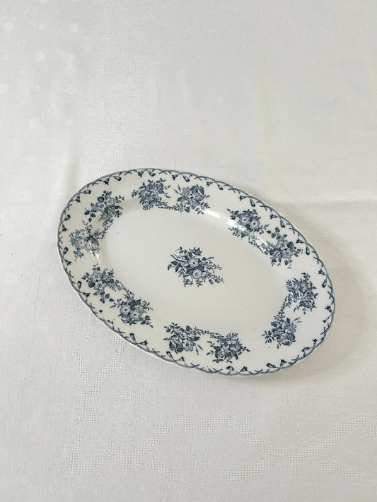 Plat ovale - Bertha - Sarreguemines - La Brocanterie d'Estelle