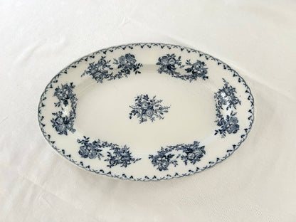 Grand plat ovale - Bertha - Sarreguemines - La Brocanterie d'Estelle